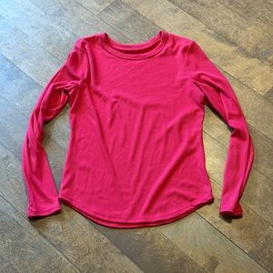 No Boundaries Hot Pink Long-Sleeve Crewneck Tee